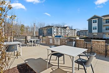 Patio with tables and chairs